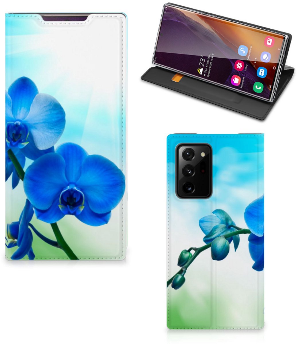 Samsung Galaxy Note 20 Ultra Smart Cover Orchidee Blauw - Cadeau voor je Moeder