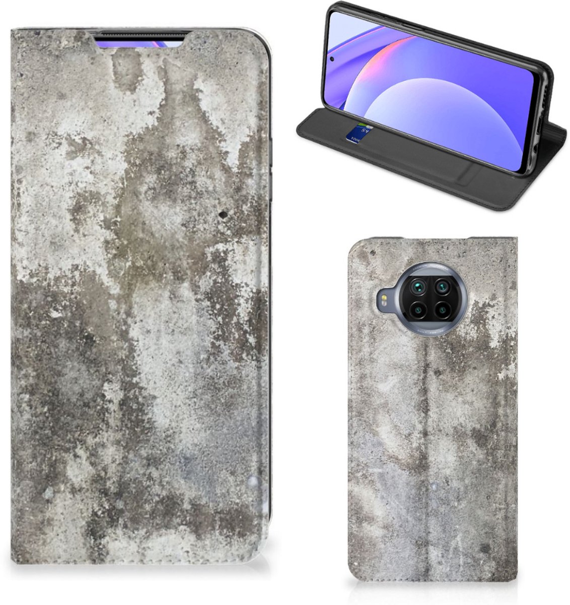 Xiaomi Mi 10T Lite Standcase Beton Print