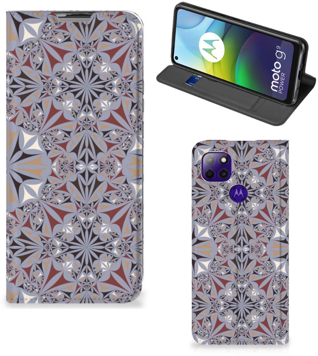 Motorola Moto G9 Power Standcase Flower Tiles