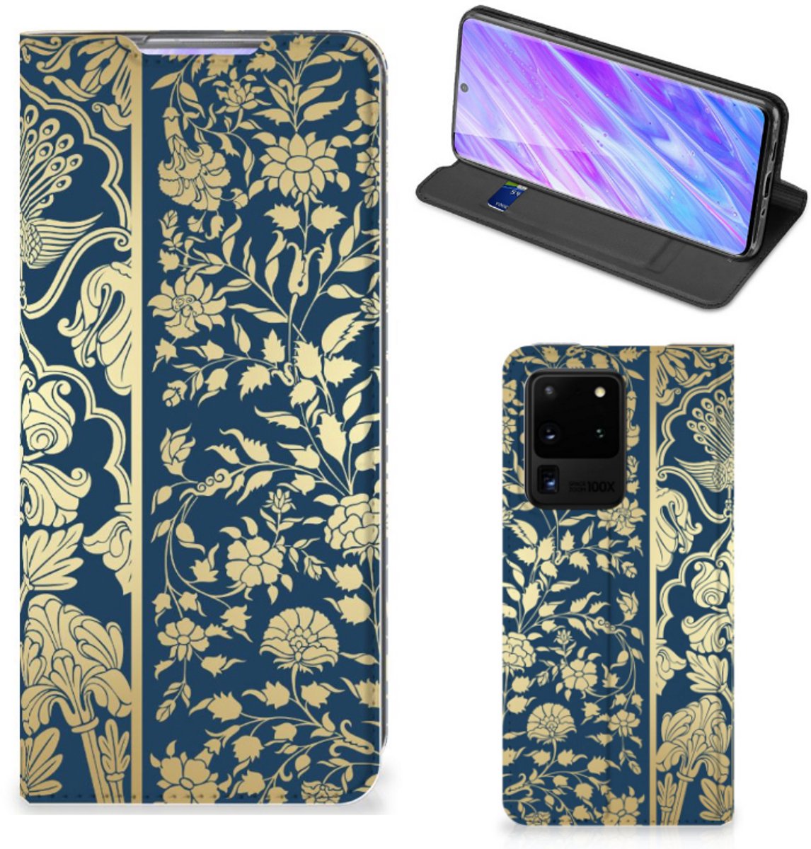 Samsung Galaxy S20 Ultra Smart Cover Beige Flowers