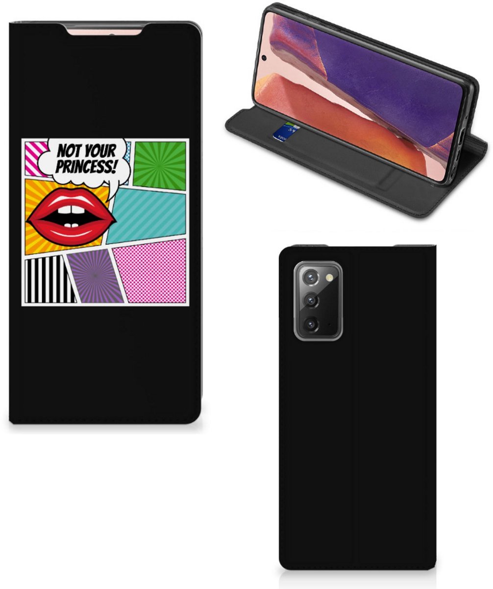 Book Case voor Samsung Galaxy Note20 Hippe Standcase Popart Princess