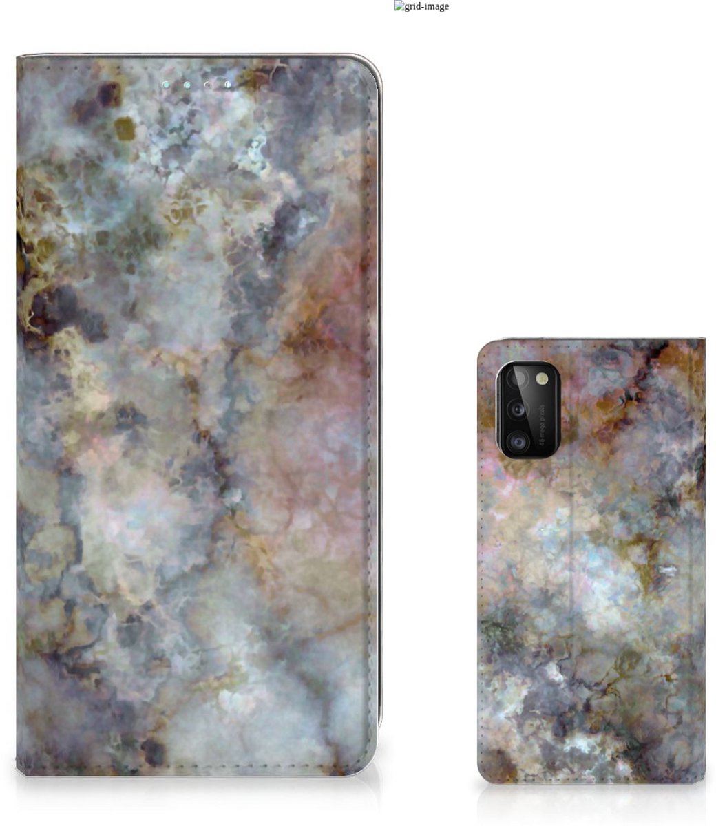 Book Case voor Samsung Galaxy A41 Standcase Marmer Grijs