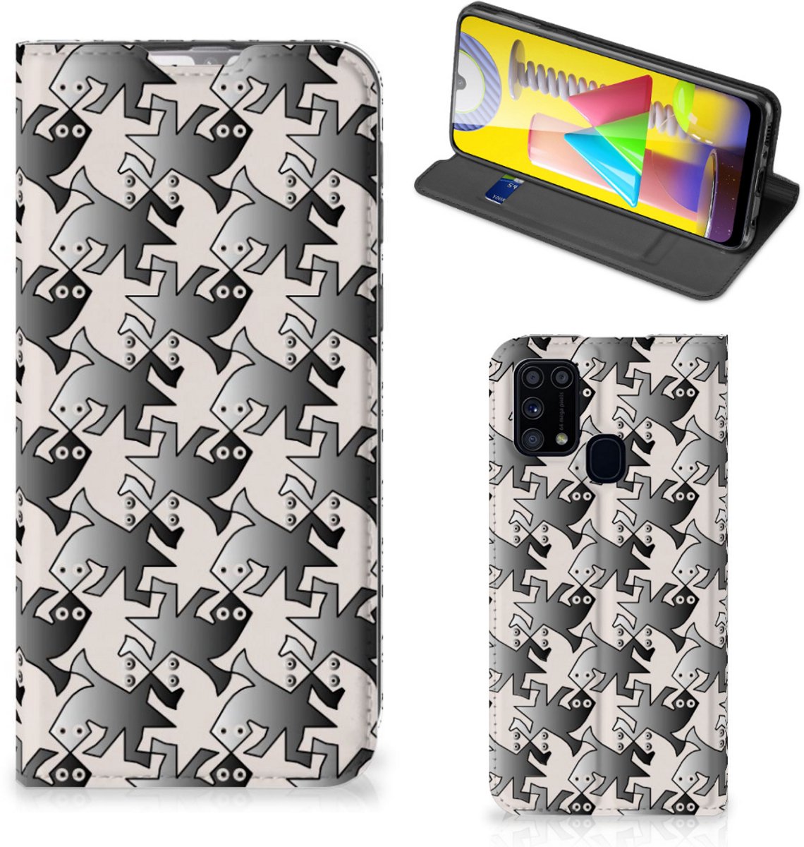 Samsung Galaxy M31 Hoesje maken Salamander Grey