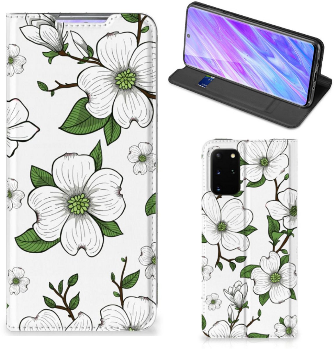 Samsung Galaxy S20 Plus Smart Cover Dogwood Flowers