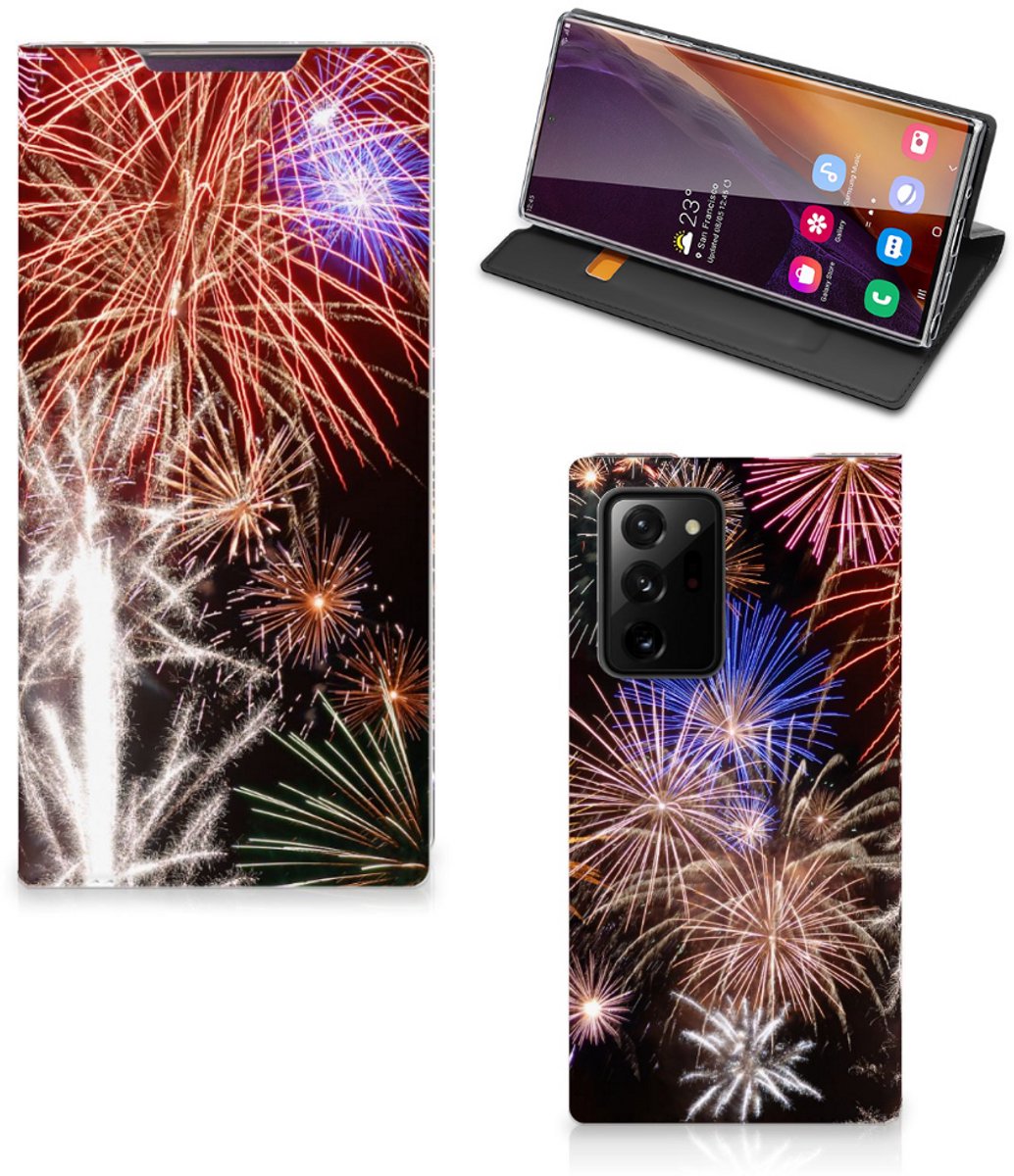 Standcase Hoesje voor Samsung Galaxy Note 20 Ultra Hippe Standcase Vuurwerk