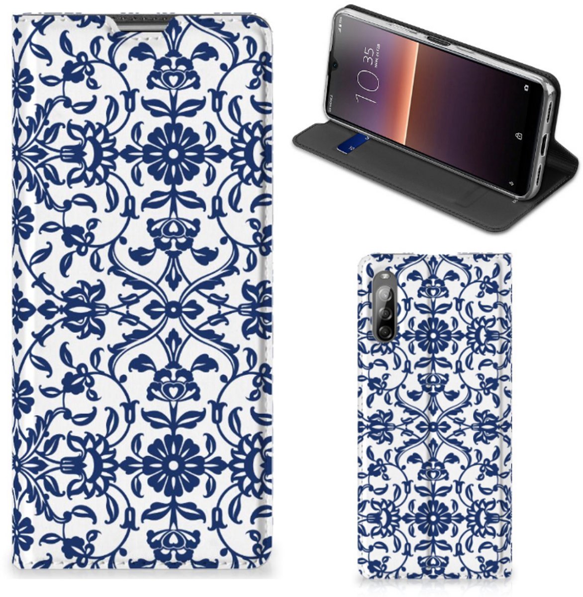 Sony Xperia L4 Smart Cover Flower Blue