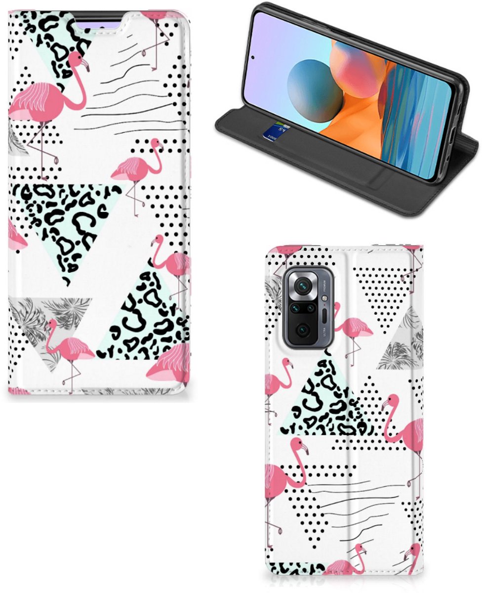 Xiaomi Redmi Note 10 Pro Hoesje maken Flamingo Triangle