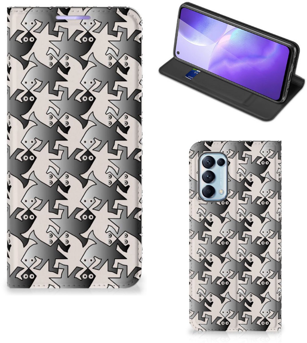 OPPO Find X3 Lite Hoesje maken Salamander Grey