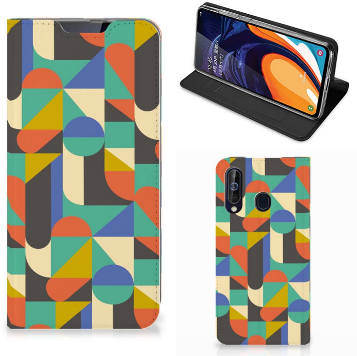 Samsung Galaxy A60 Hoesje met Magneet Funky Retro