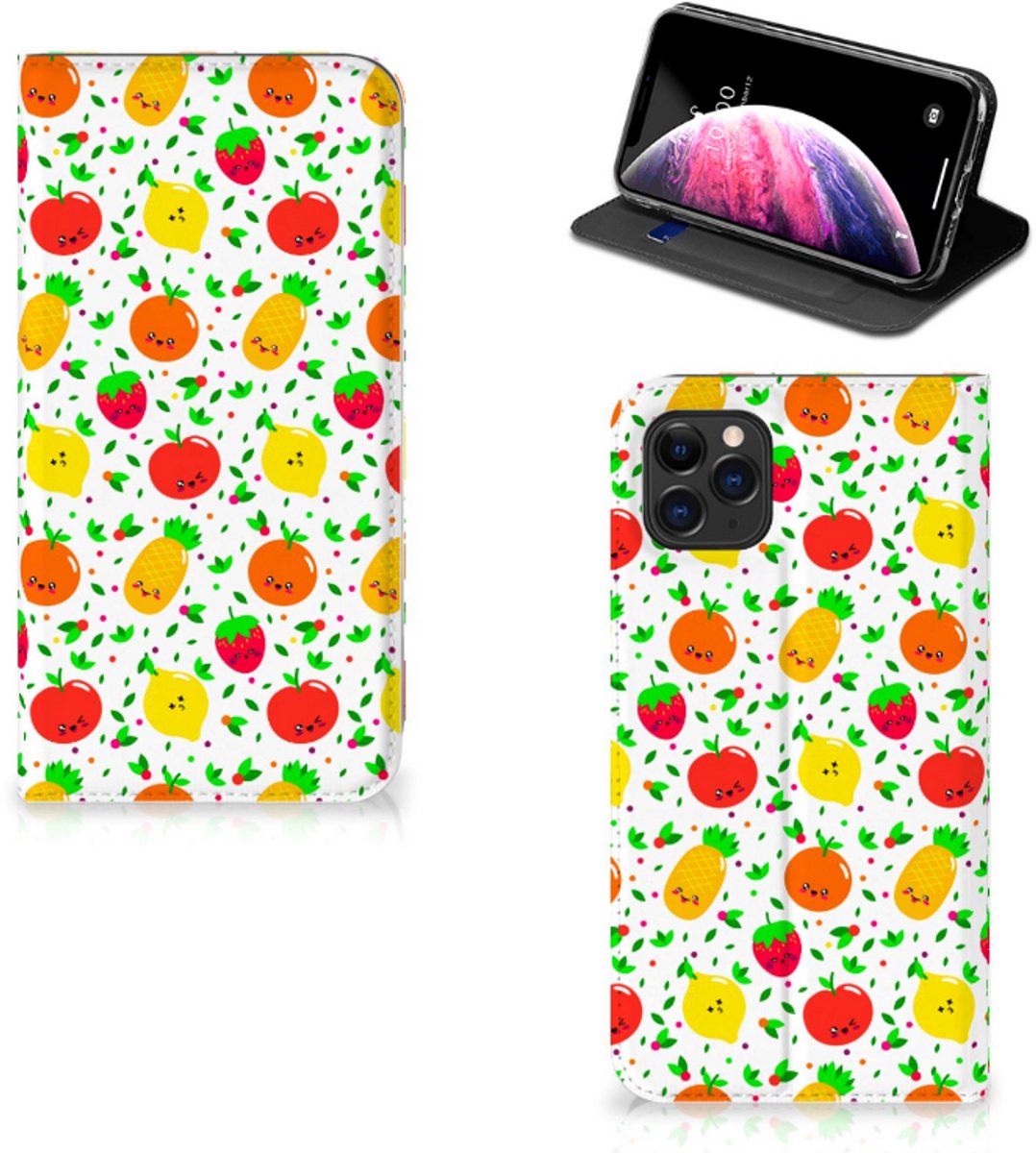 Apple iPhone 11 Pro Max Flip Style Cover Fruits