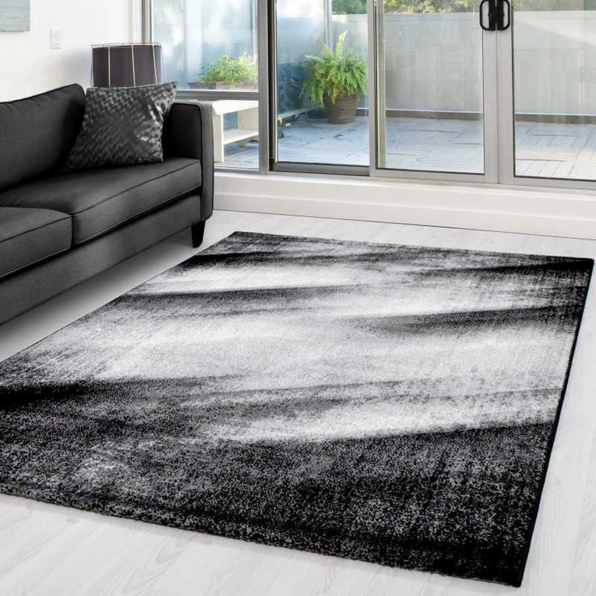 TapisTrend Designer tapijt Zwart-Grijs-Wit 200x290 cm Modern design LIMA 1910