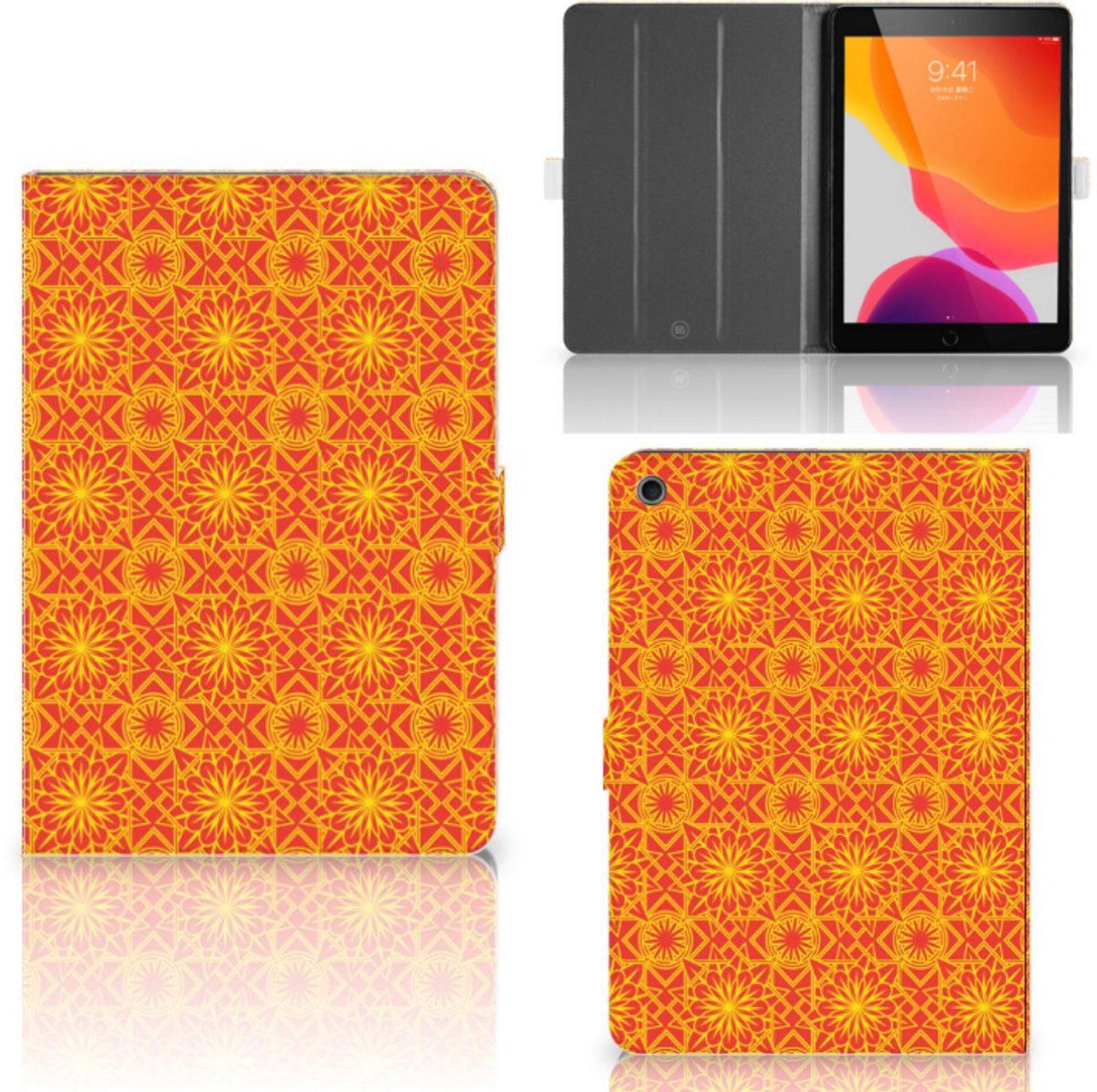 iPad 10.2 2019 | iPad 10.2 2020 | 10.2 2021 Tablet Hoes Batik Oranje
