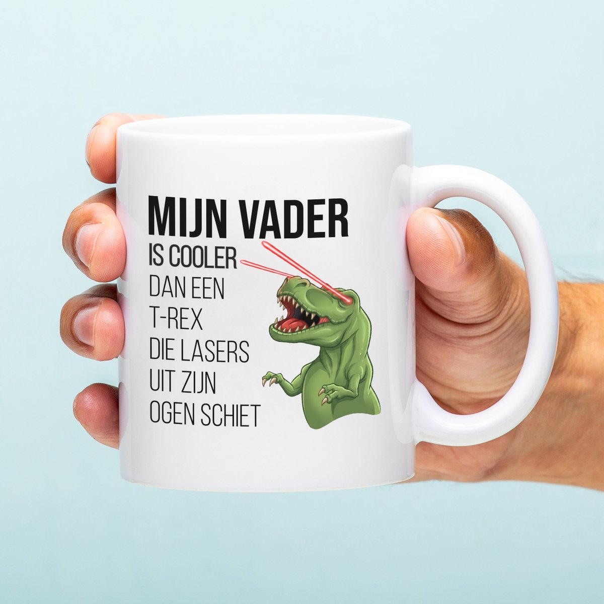 Ditverzinjeniet.nl Mok Mijn vader cooler dan een T-Rex