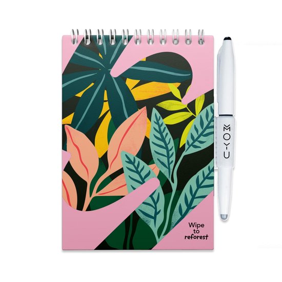 MOYU Uitwisbaar Schrijfblok A6 - Love Garden - Hardcover - Multifunctionele pagina’s - Inclusief uitwisbare pen, penhouder en wisdoekje