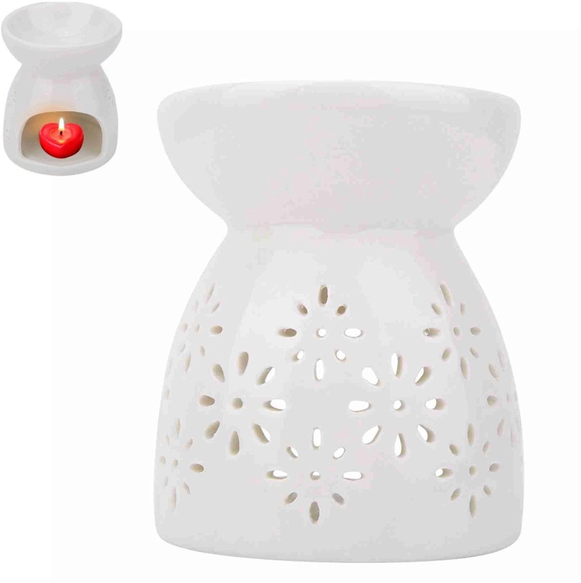 Dailygoods - Keramische kaarsbranders - Etherische oliebrander - Mooie decoratie - Kleur 01 - Parfumlampen - Geschikt voor huis en kantoor
