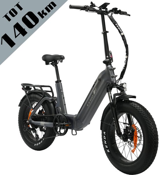 TTGO F6 Pro Elektrische Fatbike 20″ Opvouwbaar 48V 250W 70Nm 140 km Actieradius Aluminium Frame Achtervering