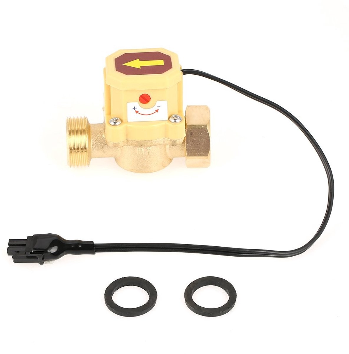 Dailygoods - Waterstroomschakelaar - Verhoogt waterdruk - Geschikt voor lage waterdruk - 3/4 inch schroefdraad - Inclusief sluitringen - Perfect voor