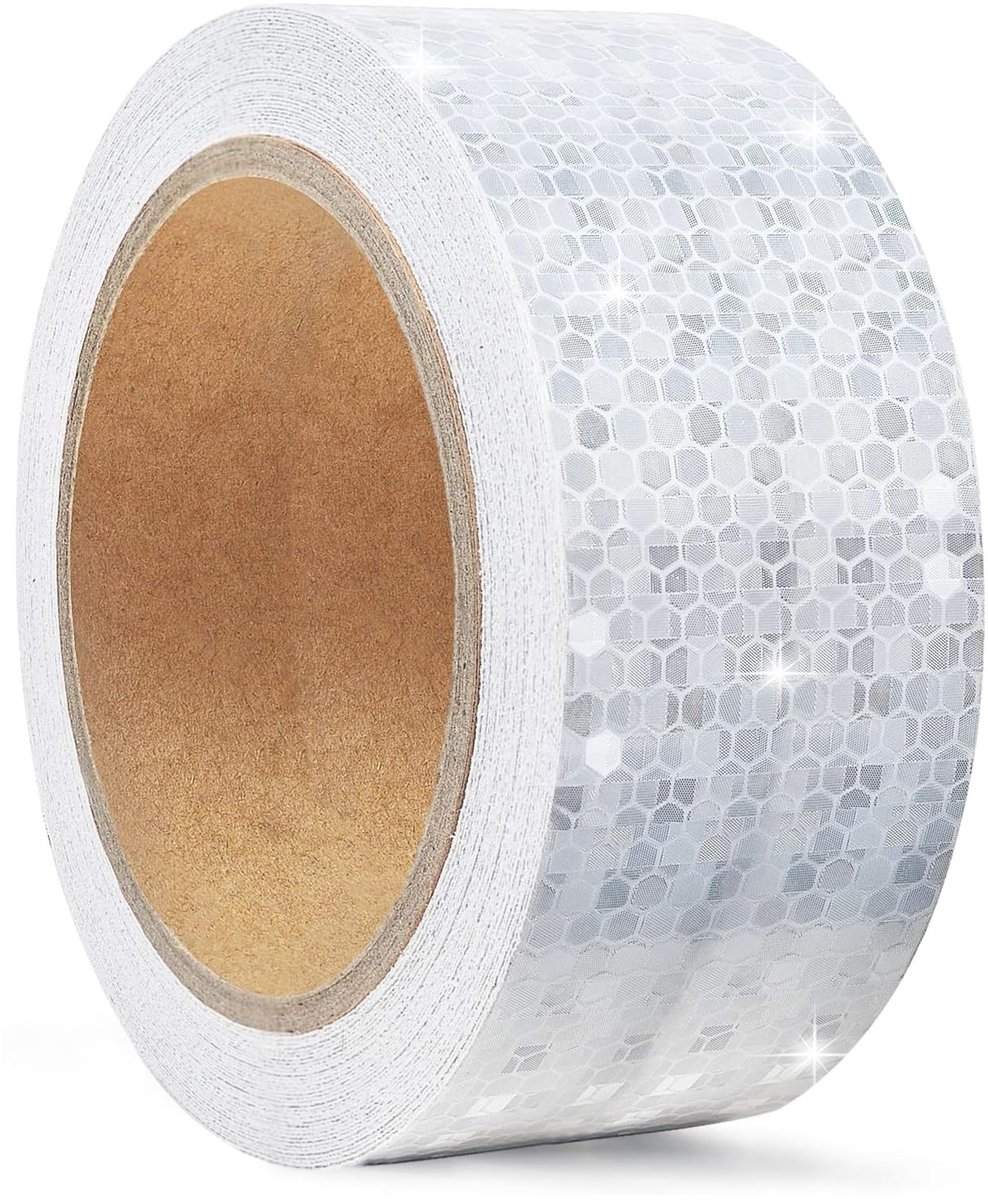 Smoakez - Reflective Adhesive Tape - Veiligheid - 5cm x 10m - Waterdicht - Reflecterende Strips - Voor voertuigen en wegen - Wit