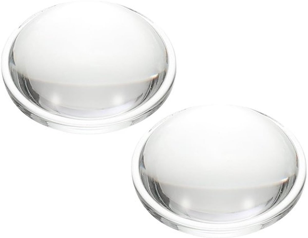 Diameter 27,4 mm, 2 platte bolle lenzen, hoogte 10 mm, borosilicaatglas, optische bolle condensatorlens met rand, voor zaklampen, autokoplampen, fietskoplampen, helder, 2,3 mm