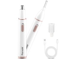 Parvale® Neustrimmer Vrouwen en Mannen 2 in 1 - Wenkbrauw trimmer - Neushaartrimmers - Neushaartrimmer Heren - Neushaartrimmers Vrouwen - Oortrimmer - Neustrimmer Oplaadbaar - Neustrimmer Dames