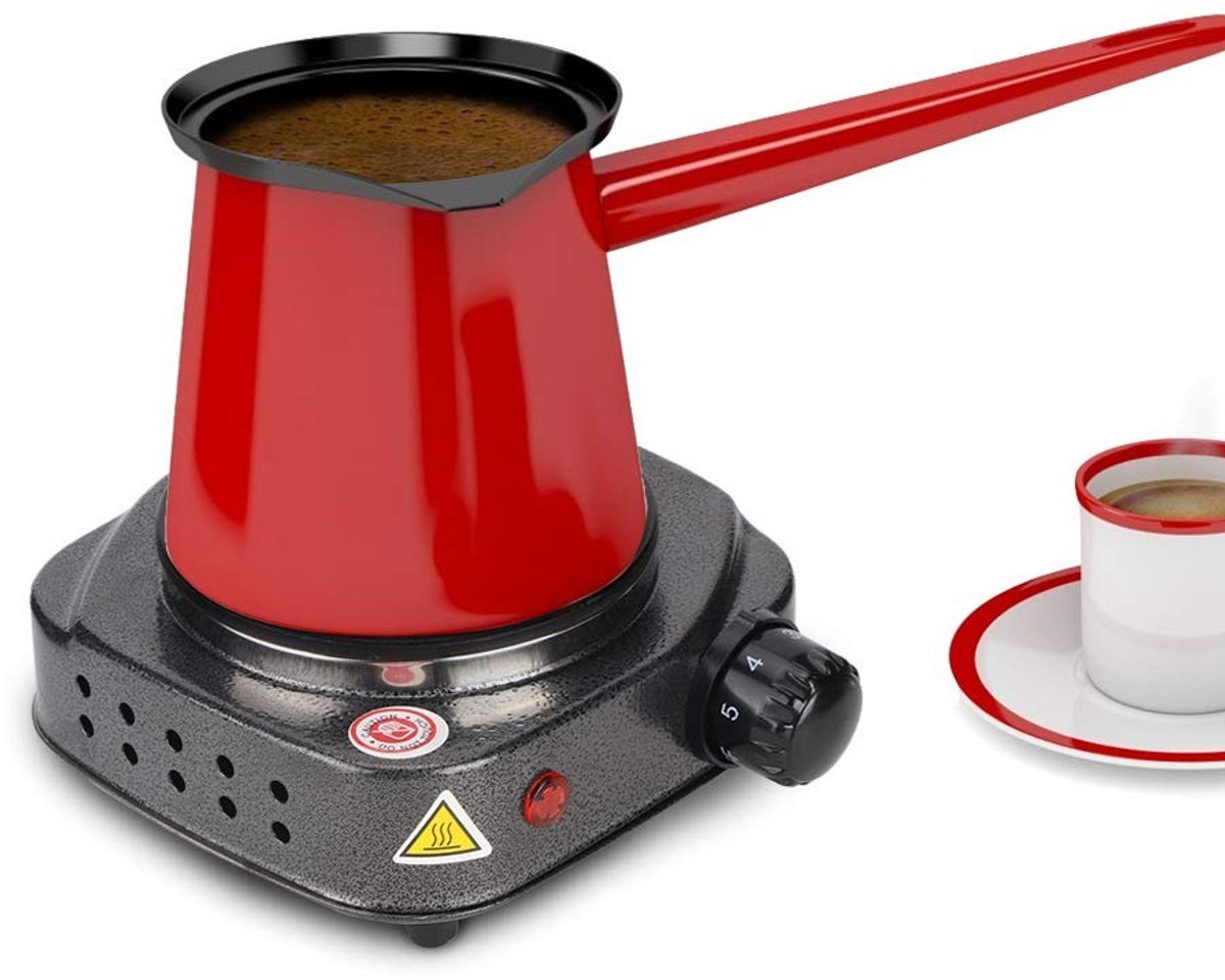 Allecto - Multifunctionele Elektrische Kookplaat - Mini Hob - Snelle Verwarming - Zilver Grijs - Elektrische Oven - Geschikt voor Koffie en Thee - ...