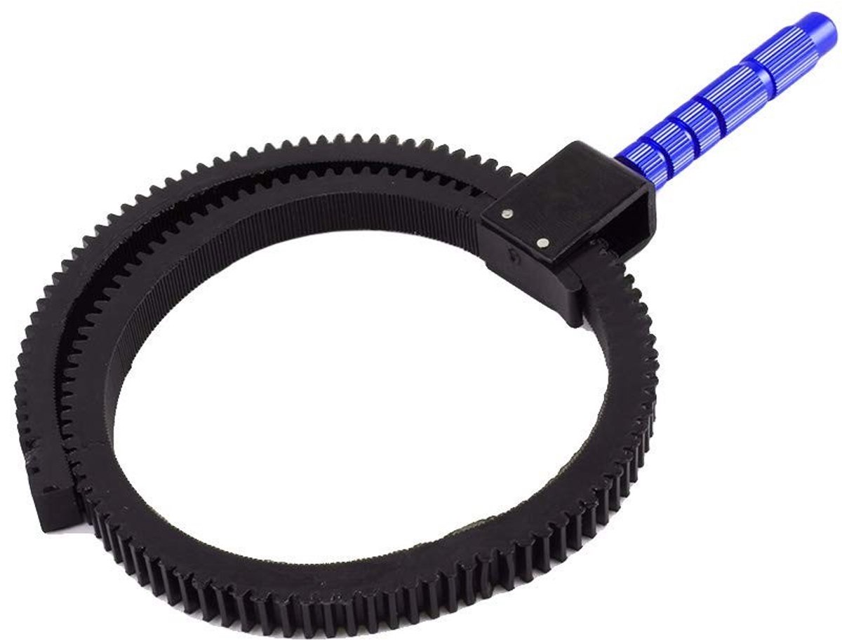 Dailygoods - Gear Ring Belt Ring Belt - Verstelbare handmatige focusring - Zwart - Voor DSLR-camera's - Geschikt voor verschillende lensgroottes