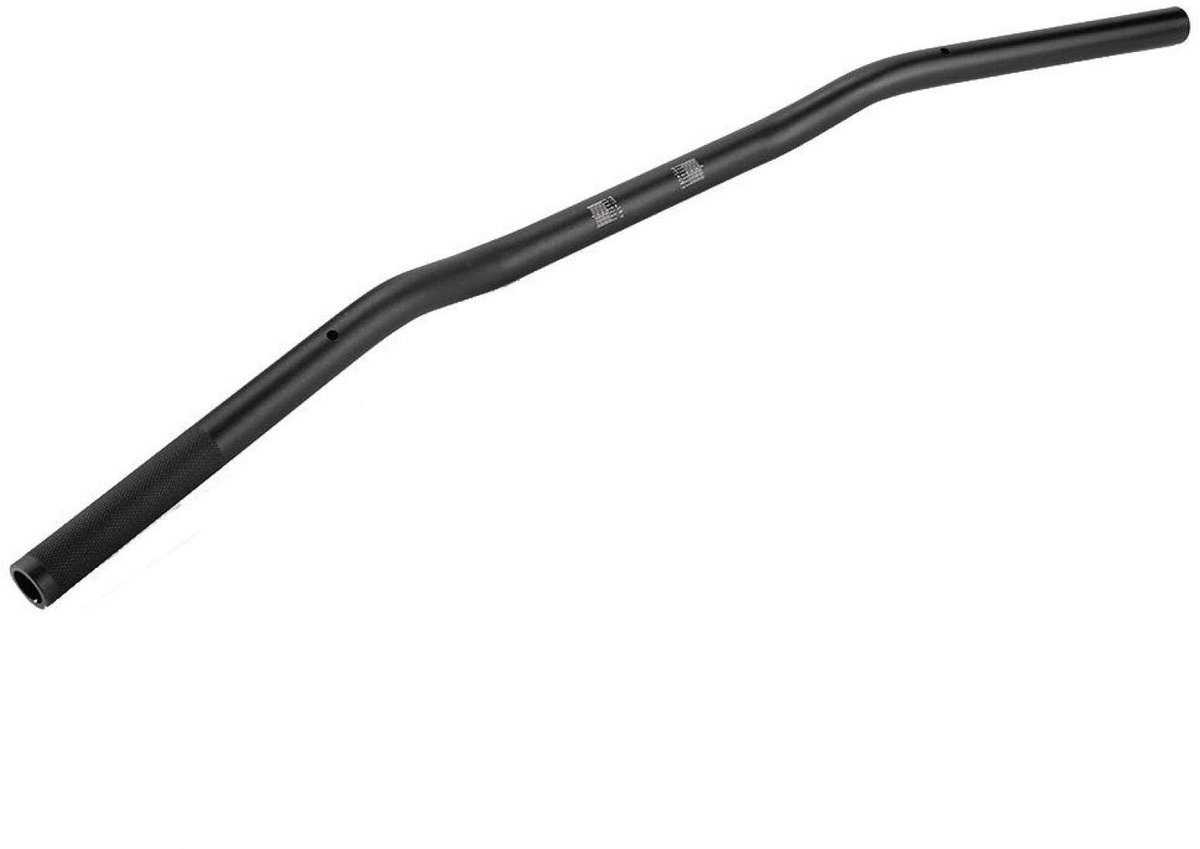 Dailygoods - Motorfiets Plat Stuur - Aluminium Retro - Gemaakt voor Comfort - Mat Zwart - Universeel Stuur - Voor 22mm Kaliber Motoren
