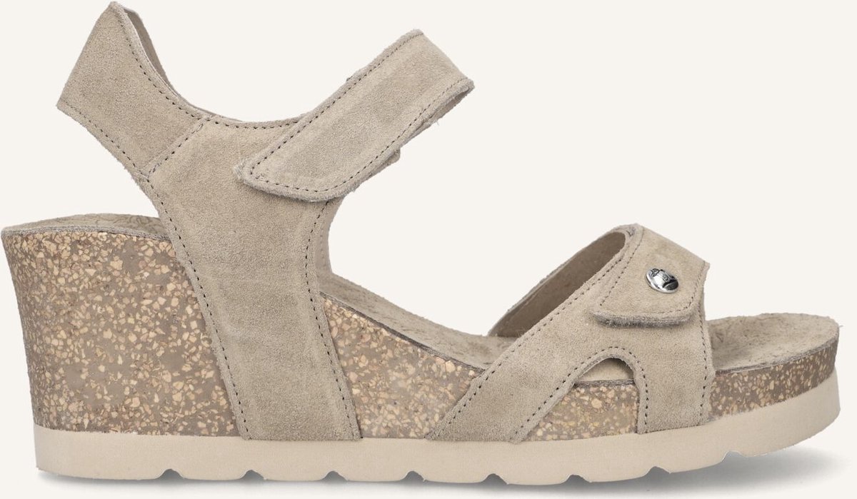 Panama Jack Vila Sandalen Met Sleehak Dames Beige
