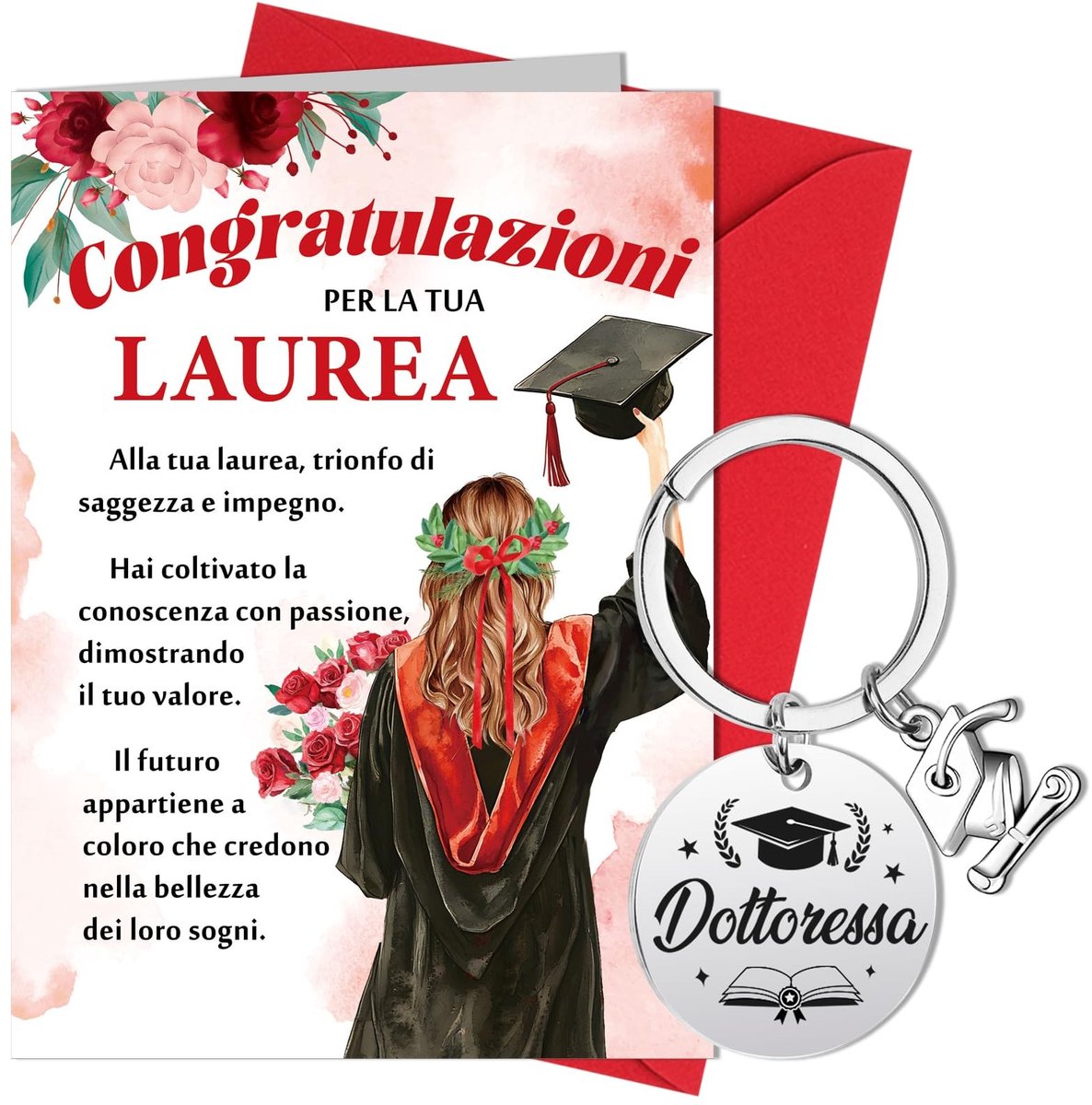 Jhubersproducts - Wenskaart Afstuderen Dokter - Felicitatie voor Afgestudeerden - Perfect als Cadeau - 20 x 15 cm - Inspirerende boodschap - Voor Dame