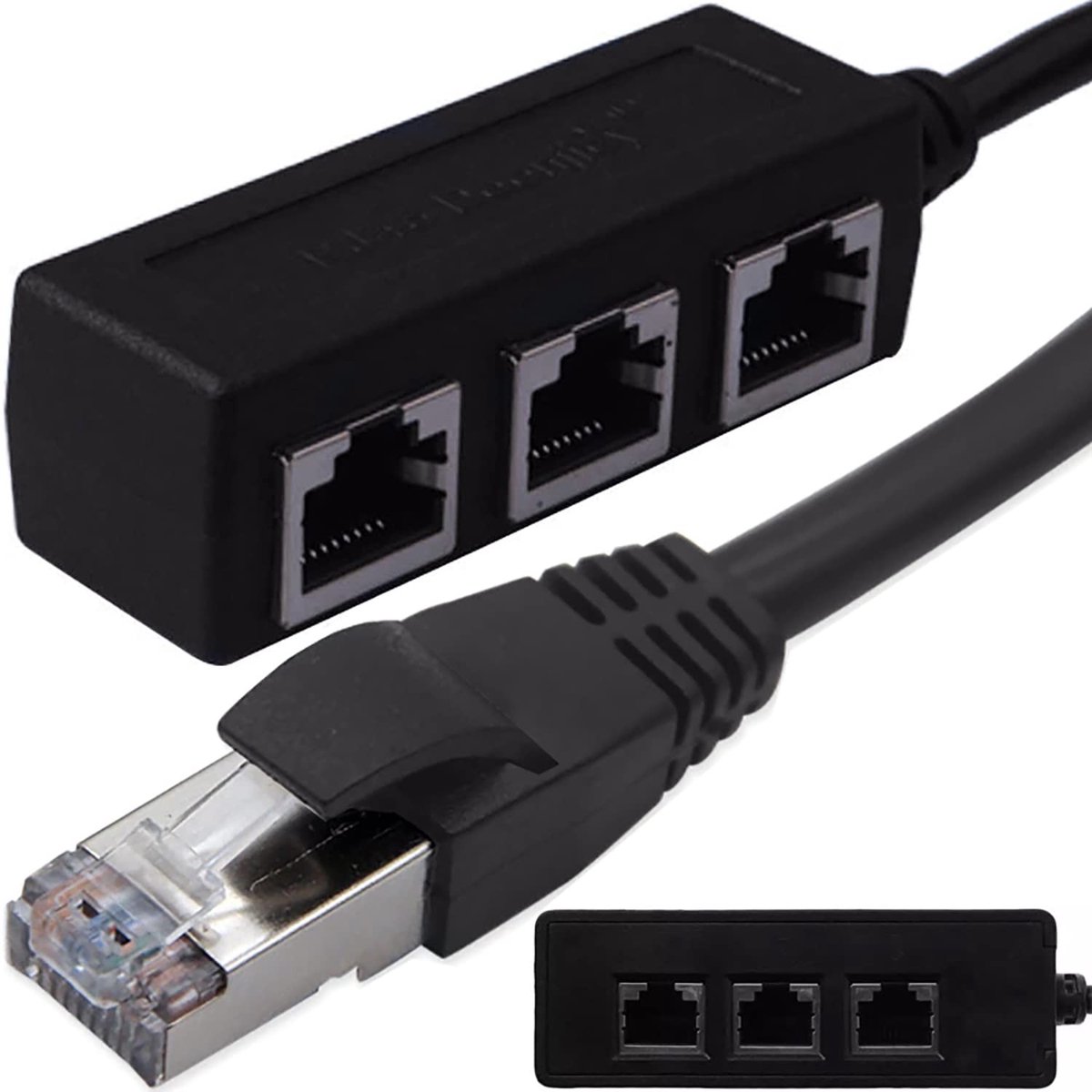 LAN Splitter 1 naar 3 - RJ45 Ethernet Splitter voor meerdere apparaten