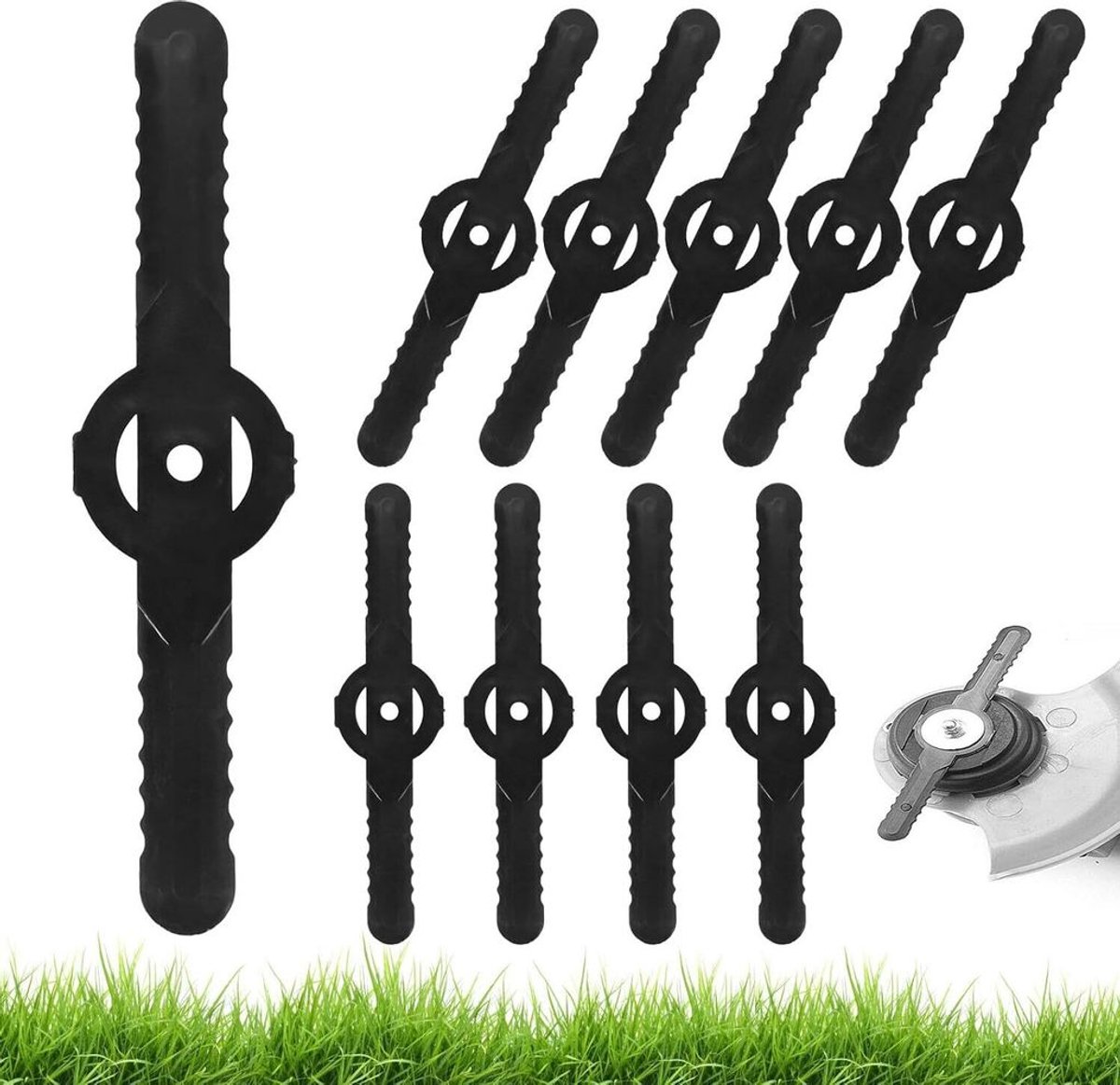 60 vervangende messen Geschikt voor grasmaaiers – kunststof vervangende messen, grasmaaieraccessoires, zwart