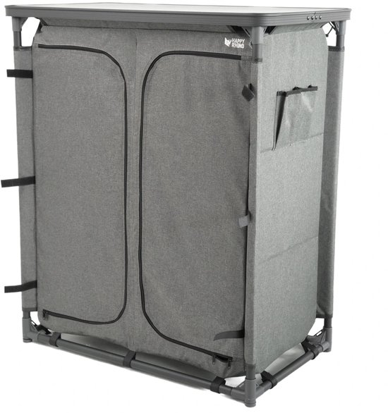 Happy Rhino - Kast Abruzzo - Campingkast - Voorraadkast - Kampeerkast - Grijs Polyester - 91 x 51 x 105 cm van Happy Rhino — afbeelding 2