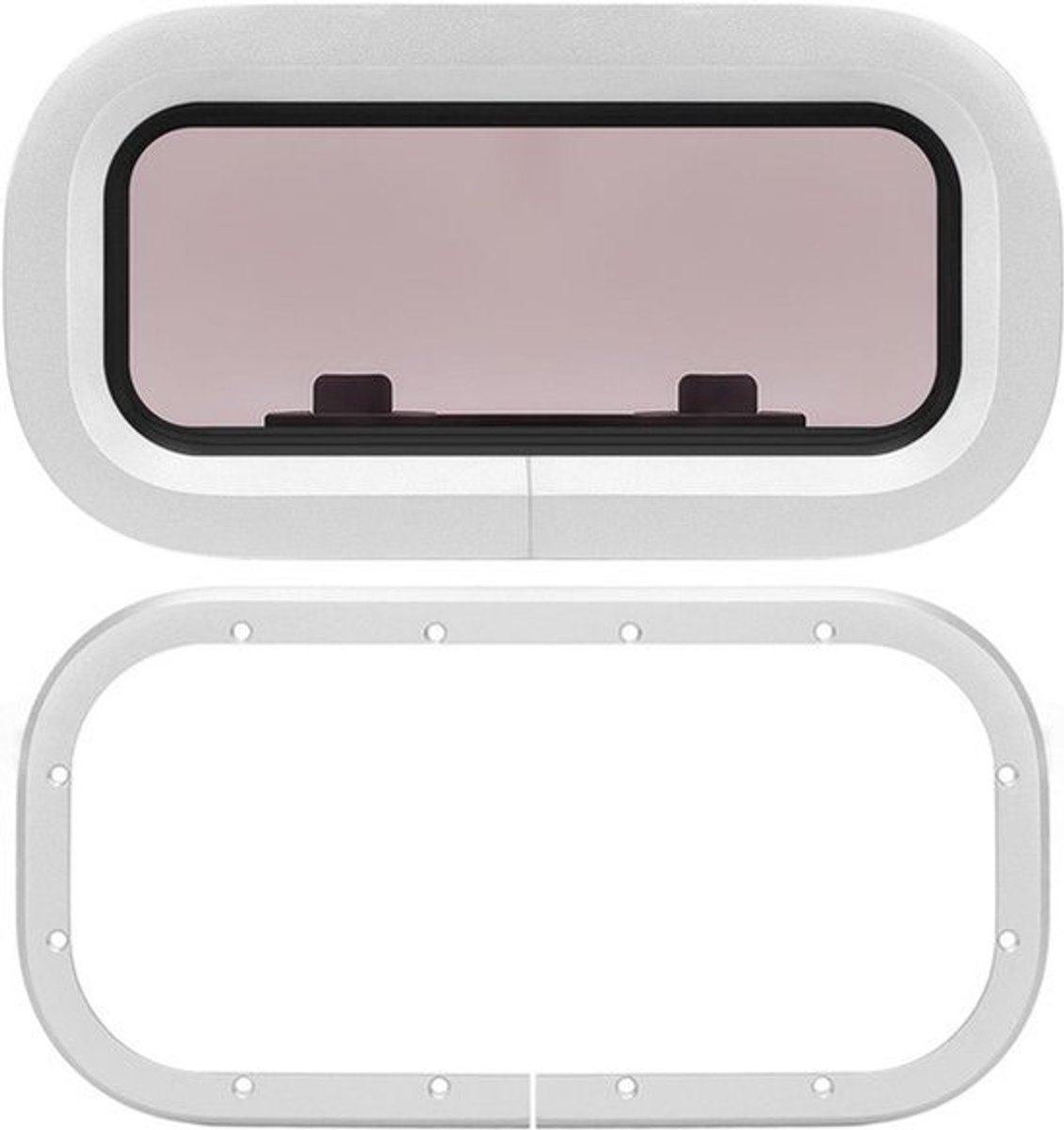 Aluminium Boot Porthole Raam - UV Bestendig Waterdicht Vierkant Porthole voor Jacht RV