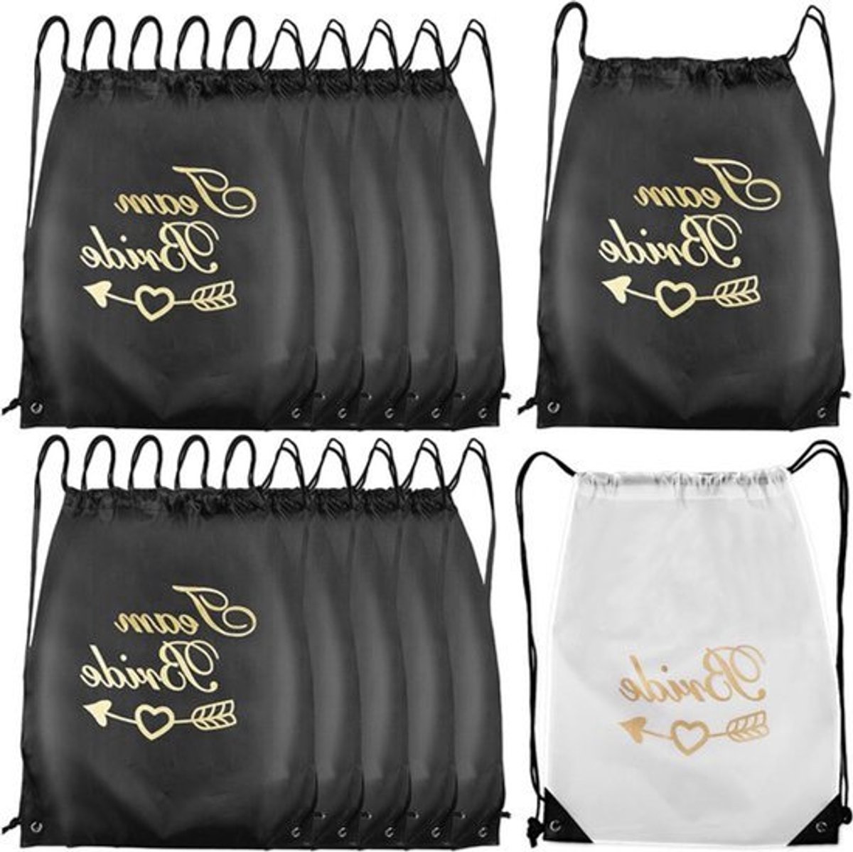 Team Bride Gymtas - Trouwfeest - Bruidssporttas - Blauw 42 x 34 cm