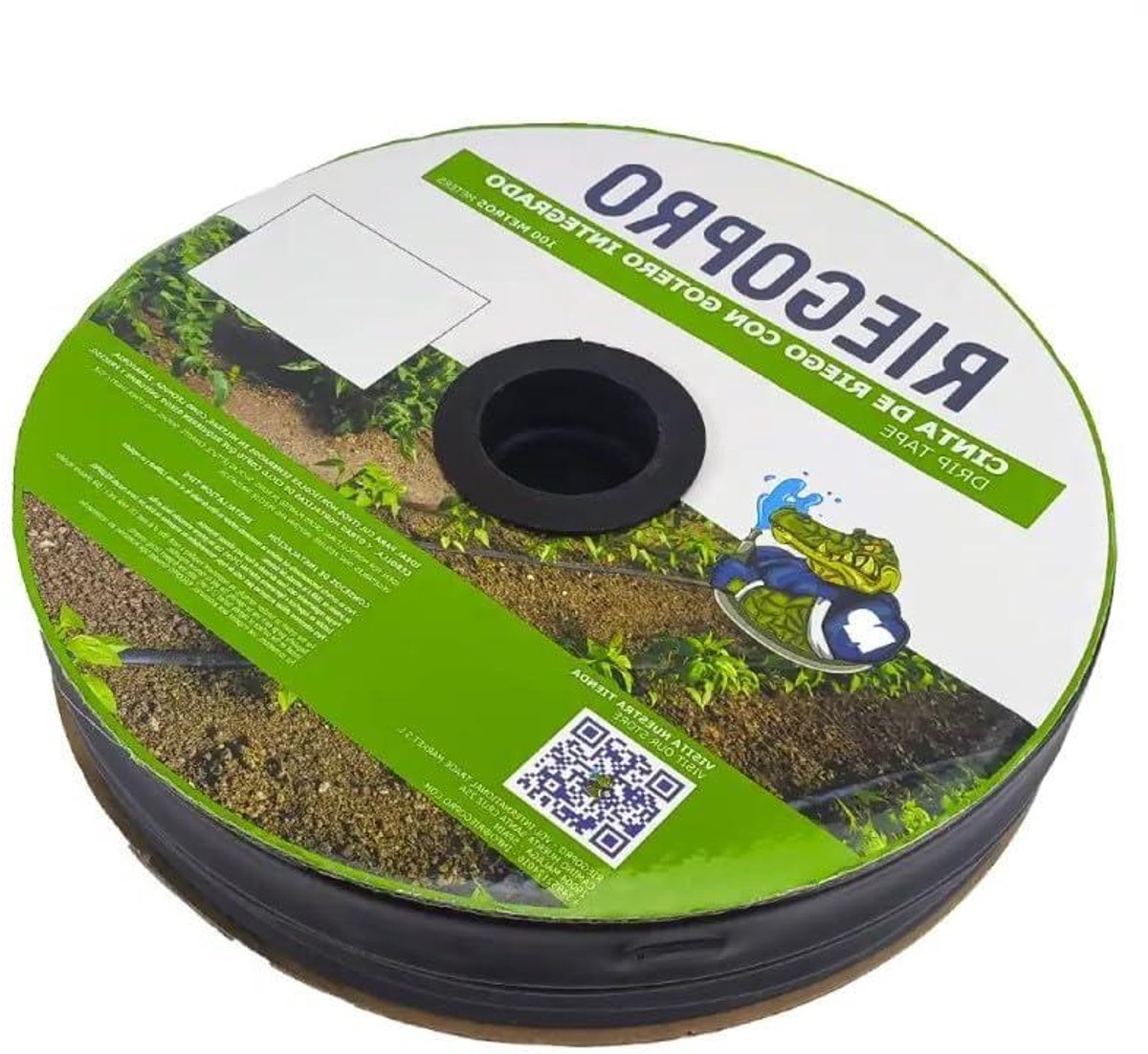 Druppelirrigatieband - Bewateringsslang - Moestuin Besproeien - Gelijkmatige waterverdeling - 100 meter rol - Zwart