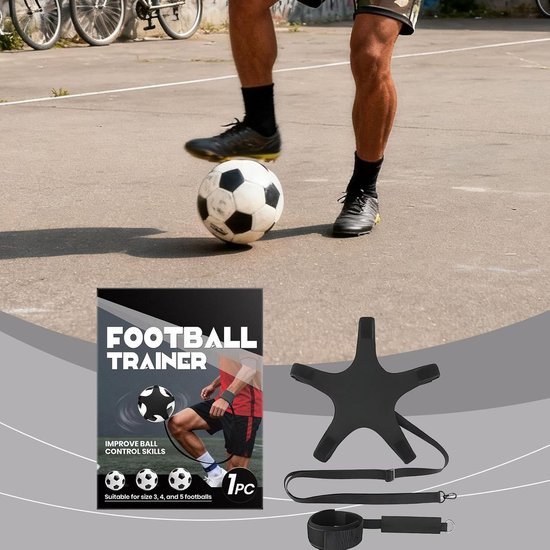 Voetbal Terugslag Trainer - Voetbal Oefenapparaat - Balvaardigheid Trainen - Verstelbare Tailleband - Compact Opvouwbaar - Niet gespecificeerd — afbeelding 2