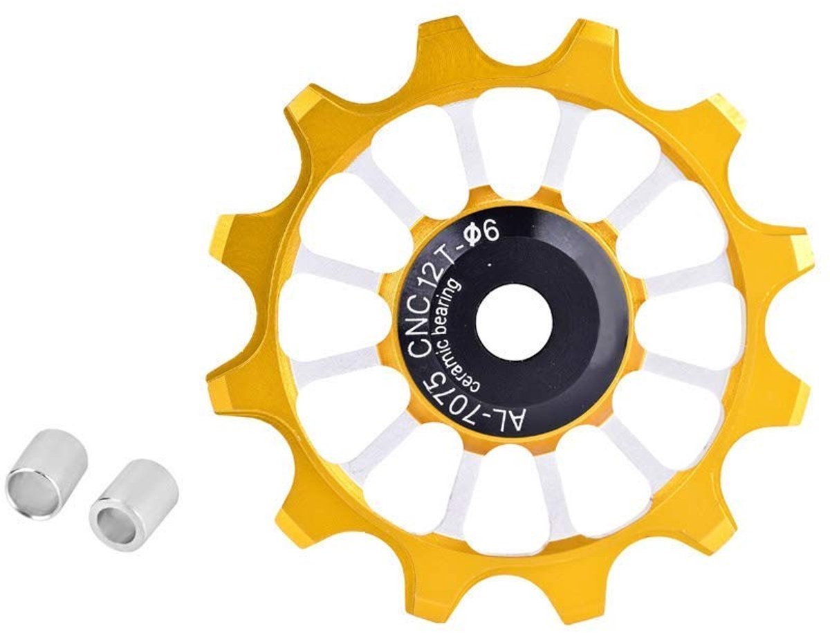 Jhubersproducts - 12T Keramische Lagere Peilin - Vouwen Fiets Achterwiel - Lichtgewicht - Goud - Positieve en Negatieve Tand - Ideaal voor Fietsen - G