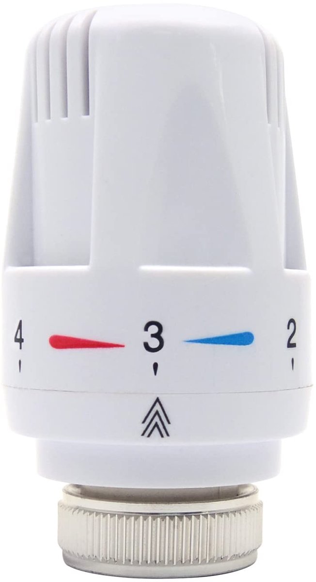 Livia home - Temperatuurregelklep - Thermostatische Radiatorkop - Automatische vervangingsklep - Wit - Radiatorventiel - Geschikt voor thuiskantoor