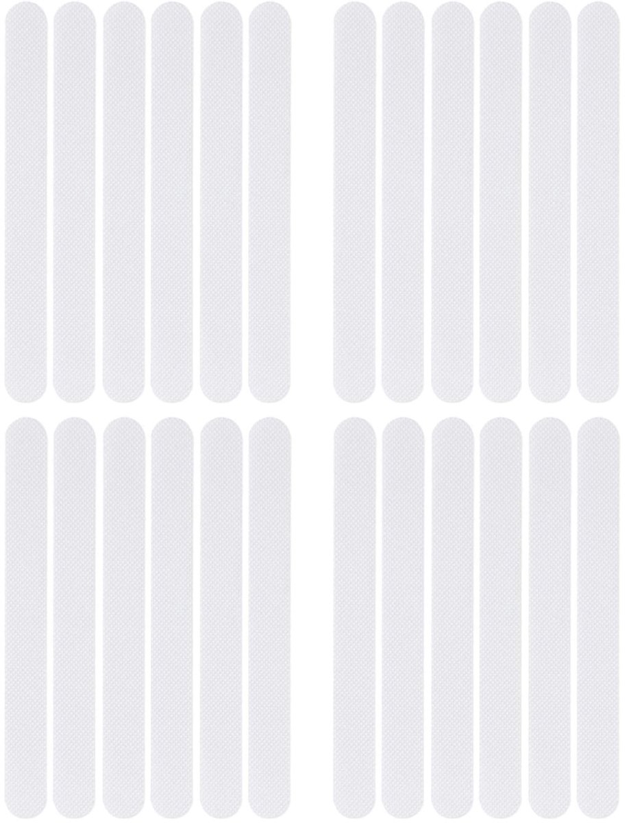 TOVBMUP Antislipstrips - Antislipstickers - Zelfklevende antislipstickers - Antislipmatten - Antislipvloermatten - Geschikt voor badkuipen, doucheruimtes en trappen - 24 stuks - Transparant