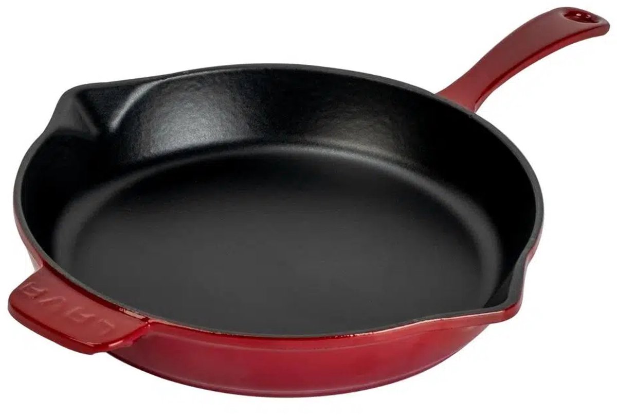 Lava Koekenpan - 28 cm - 2.3 liter - Gietijzer - Rood