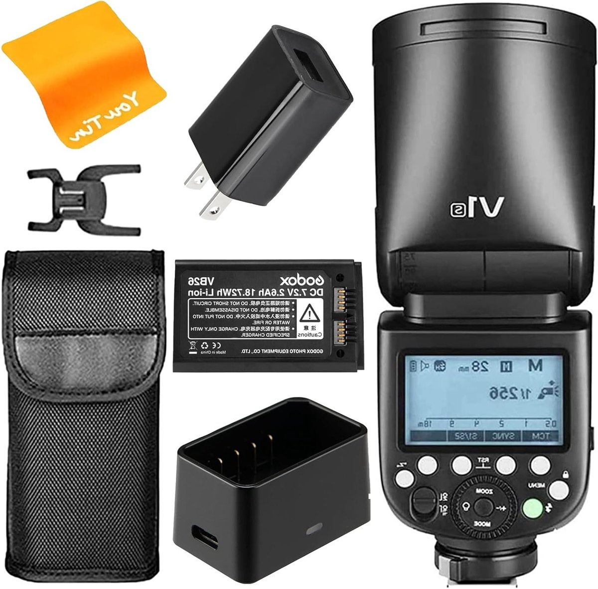 TTL On-Camera Ronde Flitser 2.4G 1/8000 HSS 76Ws Speedlite met 2600mAh Li-ion Accu voor Sony Camera's, Perfect voor Portret- en Actiefotografie