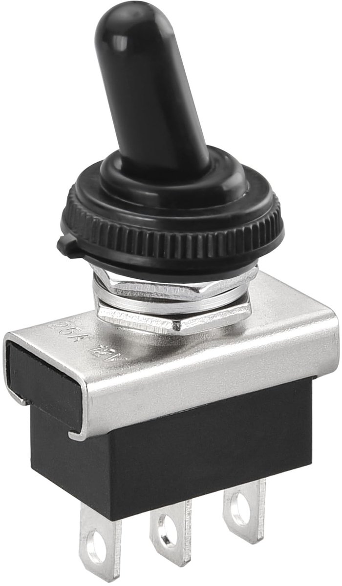 By shayne - Toggle switch - Metal - Waterproof cap - 12V 25A - 2-pole - Geschikt voor verschillende voertuigen