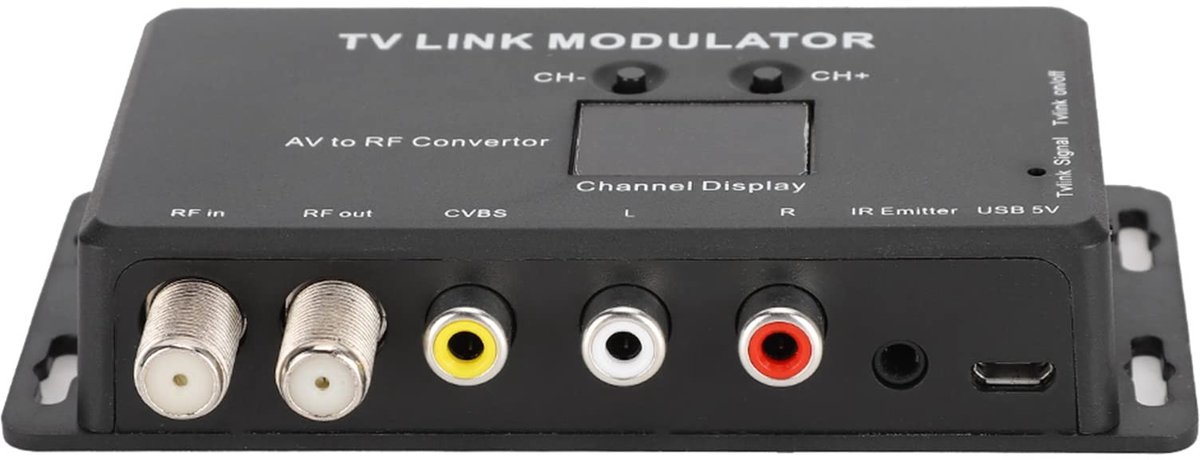 Smoakez - RF-modulator - AV-naar-RF-converter - Plug & Play - Coax voor Set Top Box - Kwaliteitsgarantie - Geschikt voor CATV-systeem - Model Asixx...