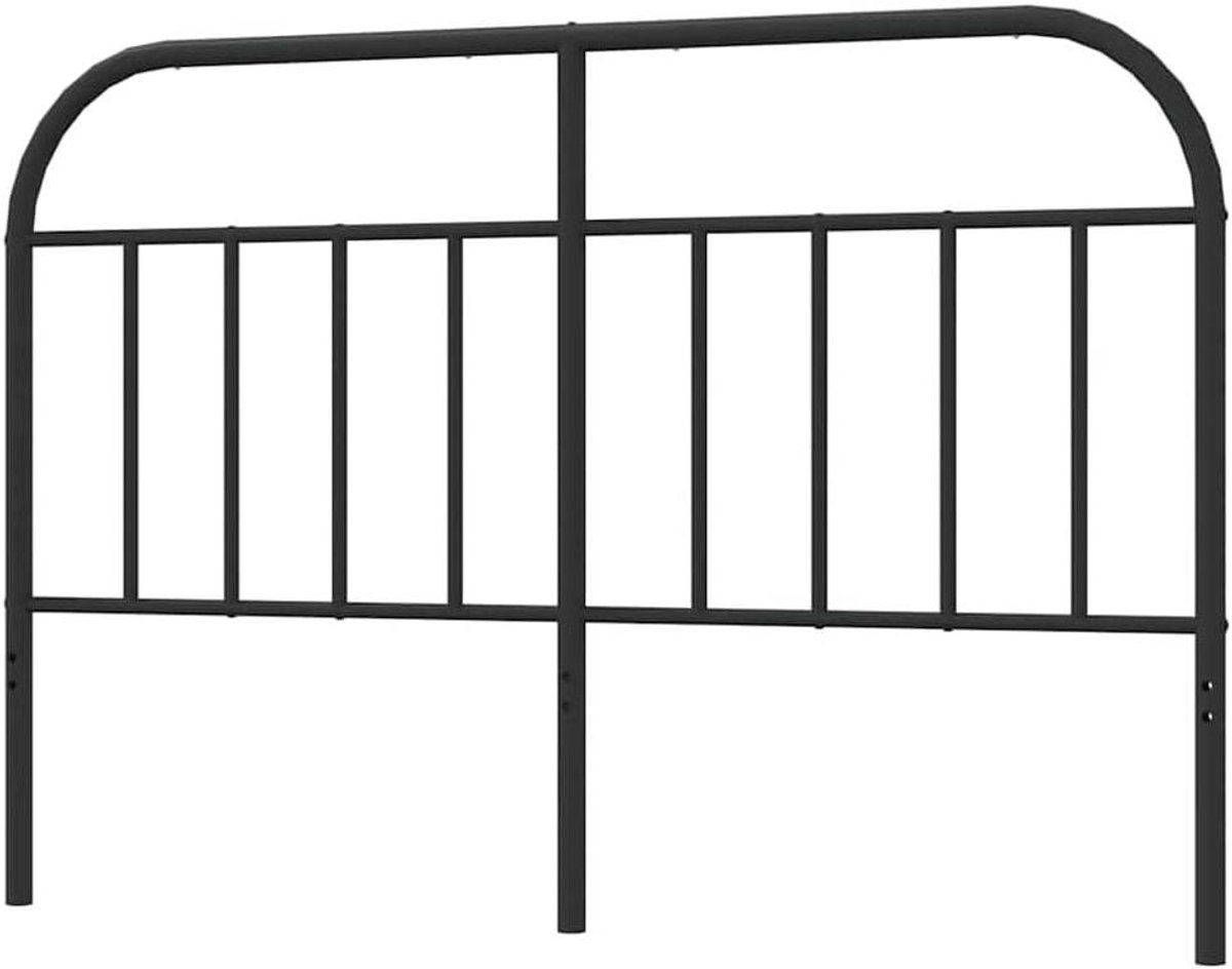 Hoofdbord Metaal - Bedhek Bedpaneel - Beddecoratie - Klassiek Ontwerp - 135 cm - Zwart