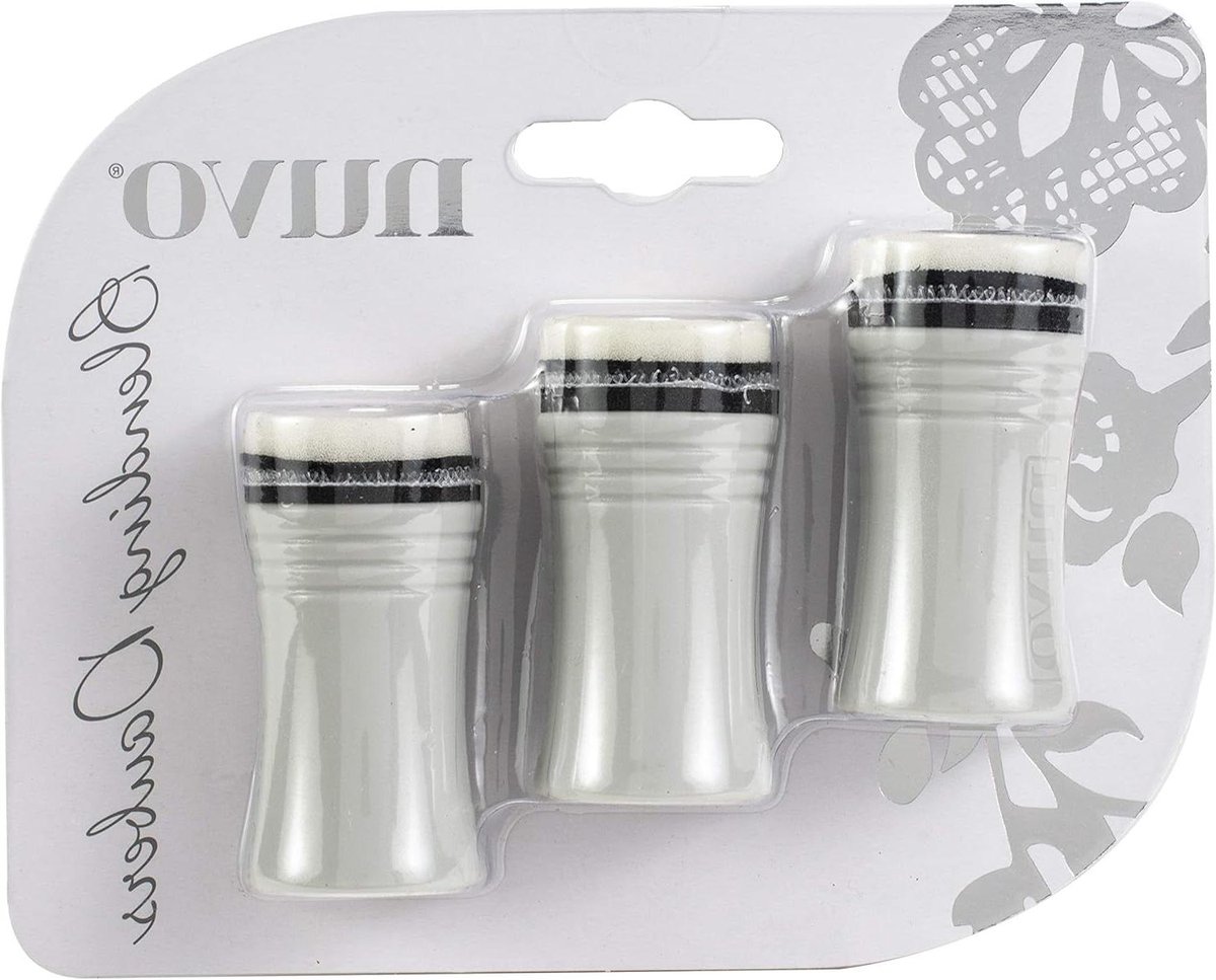 Mengkwasten - Blender Daubers - Scrapbooking - Ronde Schuimapplicator - 3 stuks - Wit