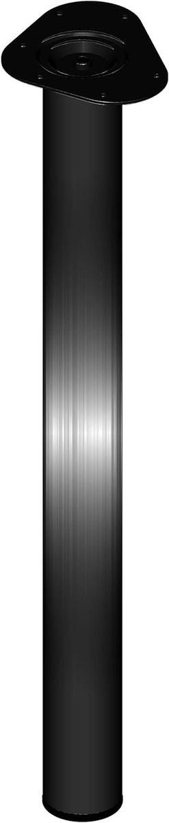 Stalen Buispoten - Tafelpoten Meubelpoten - Meubels Maken - Inclusief Schroefplaat - 70 cm - Zwart