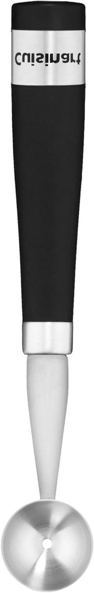 Meloenboller - Fruitscoop - Fruit Bereiden - Dubbele Kop - 254 cm - Zwart/Zilver
