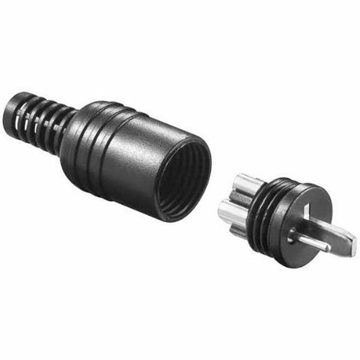 Audioluidsprekerconnector - DIN connector mannelijk - Hifi systemen aansluiten - 2-pins verbinding - 1 stuk - Zwart