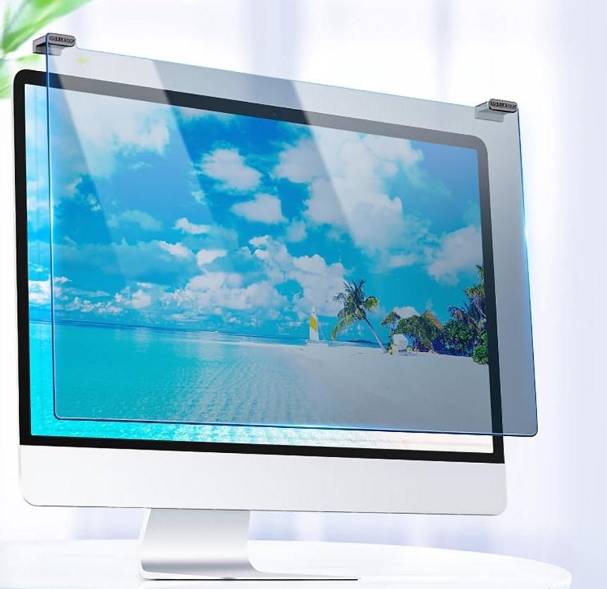 Schermbescherming Blauw Licht - Monitorfilter Oogbescherming - Ogen Ontlasten - Hangend Ontwerp - 318 - 813 cm - Transparant