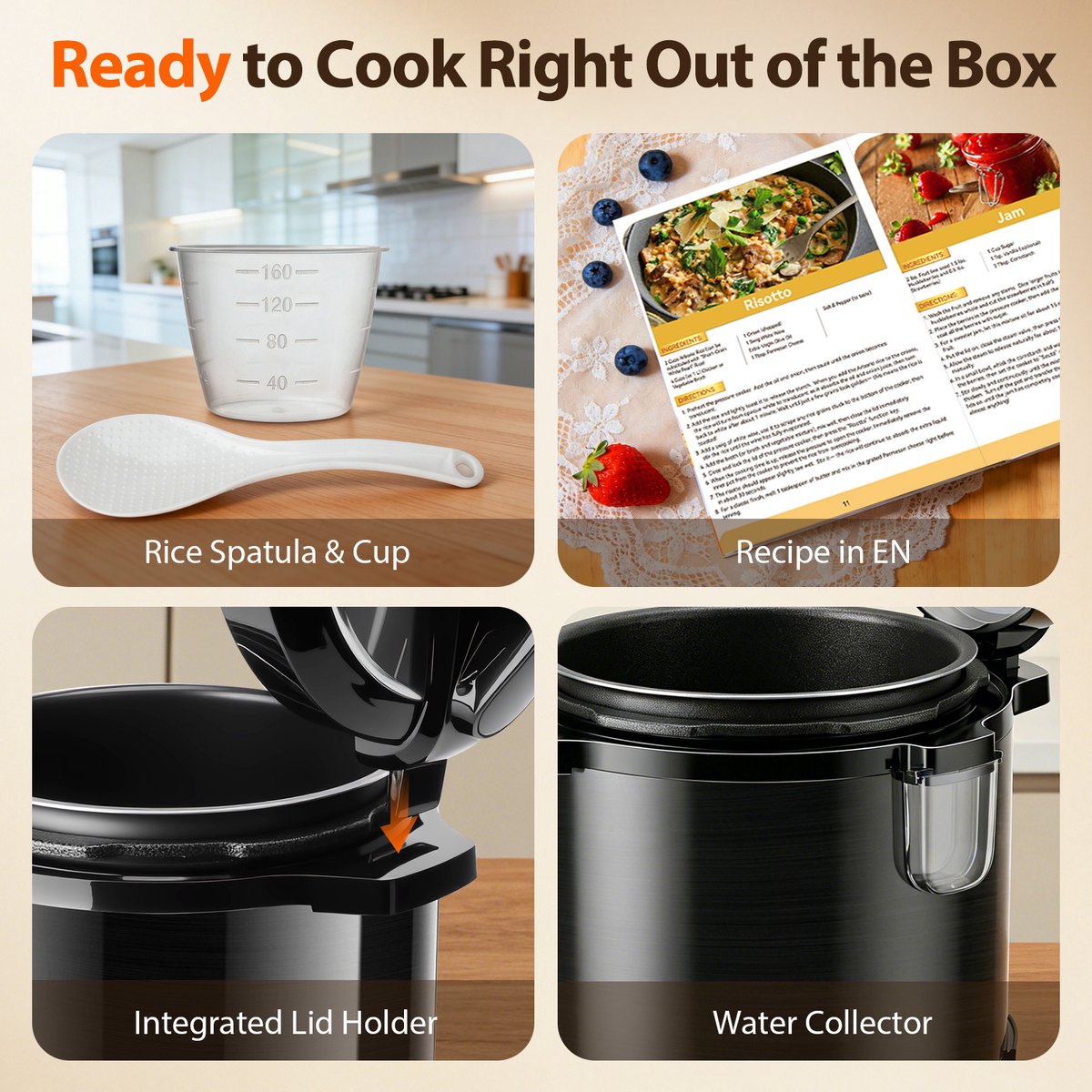 Aigostar Derrick Slow Cooker 6L - Multicooker Zwart - afbeelding 2